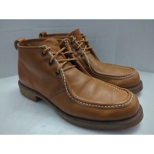 Vntg Wood n' Stream? Chukka Brown Leather Lace Up Work Boots Size 10 Chore Barn